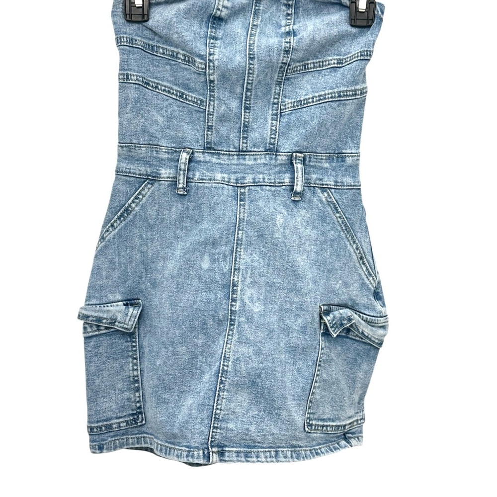 y2k Denim Mini Dress with Pockets